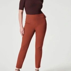 Spanx Women Trousers On The Gio Slim Spandex Ankle Pants Sz M